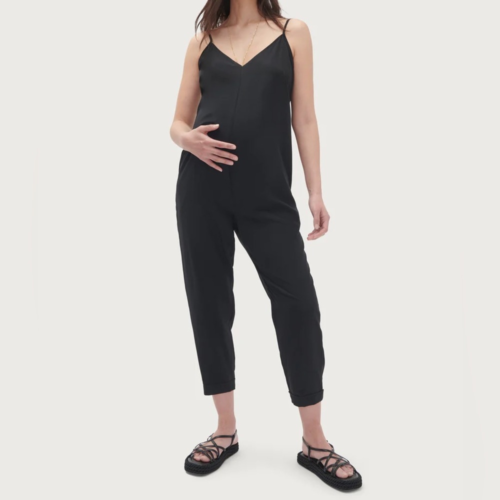 Hatch Georgie Maternity Jumpsuit in Black